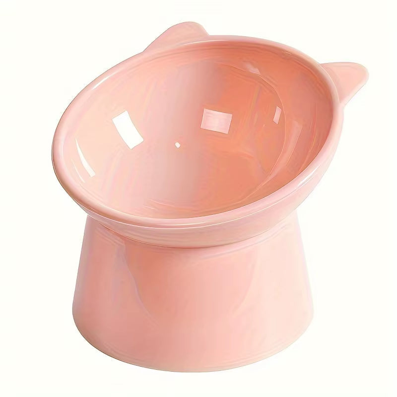 Bols De Nourriture Pour Chat Surélevés, Anti-Vomissement, Bol De Nourriture Pour Animaux De Compagnie Pour Chats À Face Plate, Petits Chiens, Protège La Colonne Vertébrale Des Animaux De Compagnie, Lavable Au Lave-Vaisselle, 1 Pièces